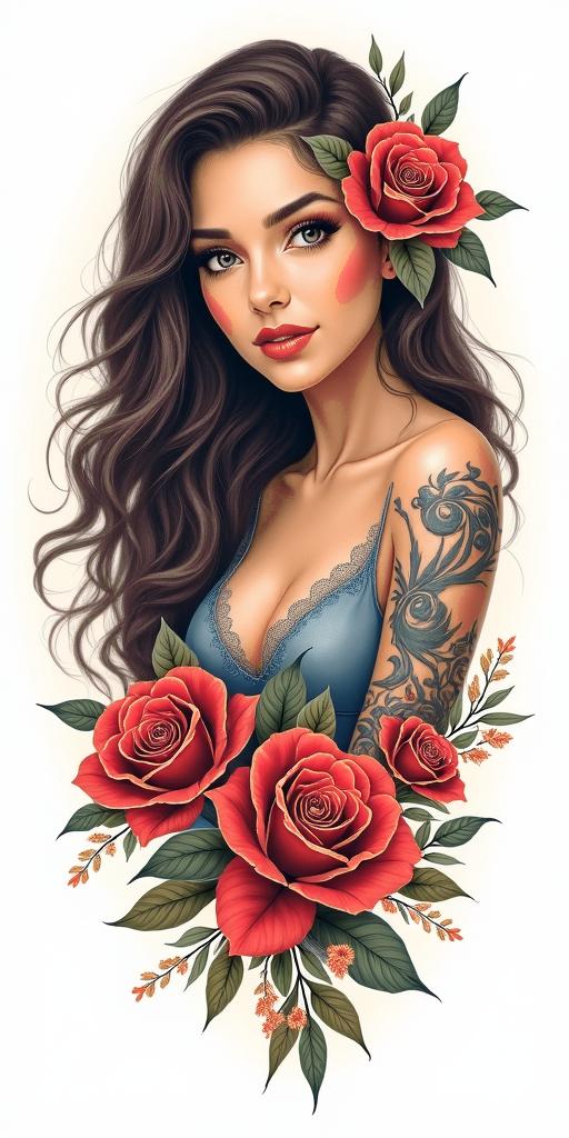 Tammy Huisel Born April 20, 1982 - at Rest April 4, 2025 A Daughter, mother, best friend , ride or die, The Princess that everyone loves, blessed her so muchhigly detailed tattoo - Variation 5