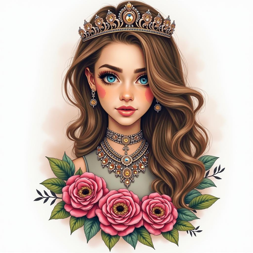 Tammy Huisel Born April 20, 1982 - at Rest April 4, 2025 A Daughter, mother, best friend , ride or die, The Princess that everyone loves, blessed her so muchhigly detailed tattoo - Variation 4