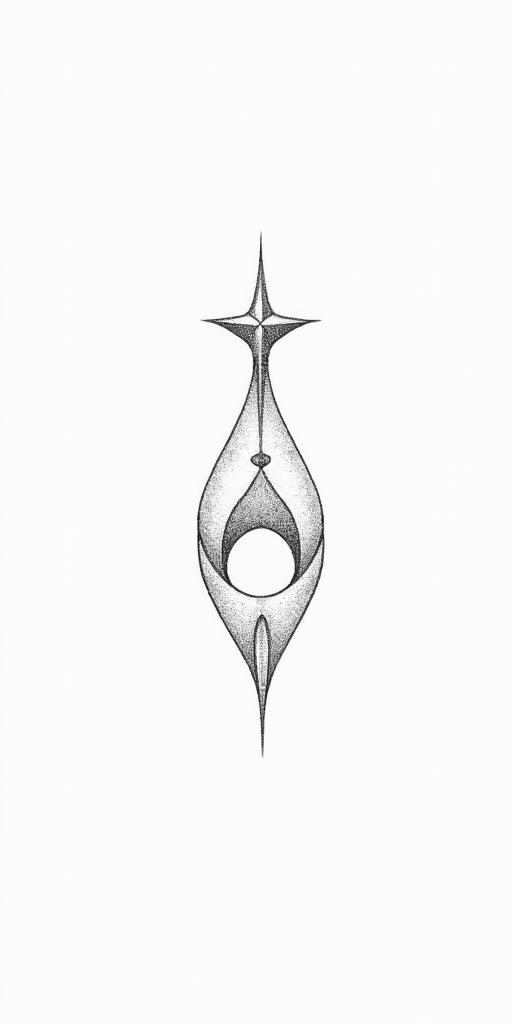 Freya, cancer star sign, mother, artistin minimalist style tattoo, featuring simple shapes and fine lines, with minimal shading and details, tiny triangles, creating a sense of balance and harmony