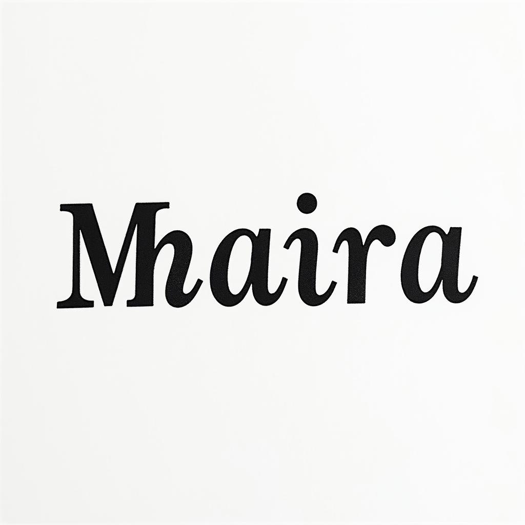 Mariaminimalist text-based tattoo, Monospace font ultra-realistic, perfectly placed, high-quality font design, photo-realistic shading, 8k, high quality, finely detailed typograph - Variation 18