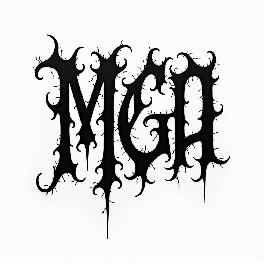 Bo mega constructiontext-based tattoo, gothic font ultra-realistic, perfectly placed, high-quality font design, photo-realistic shading, 8k, high quality, finely detailed typography - Variation 4