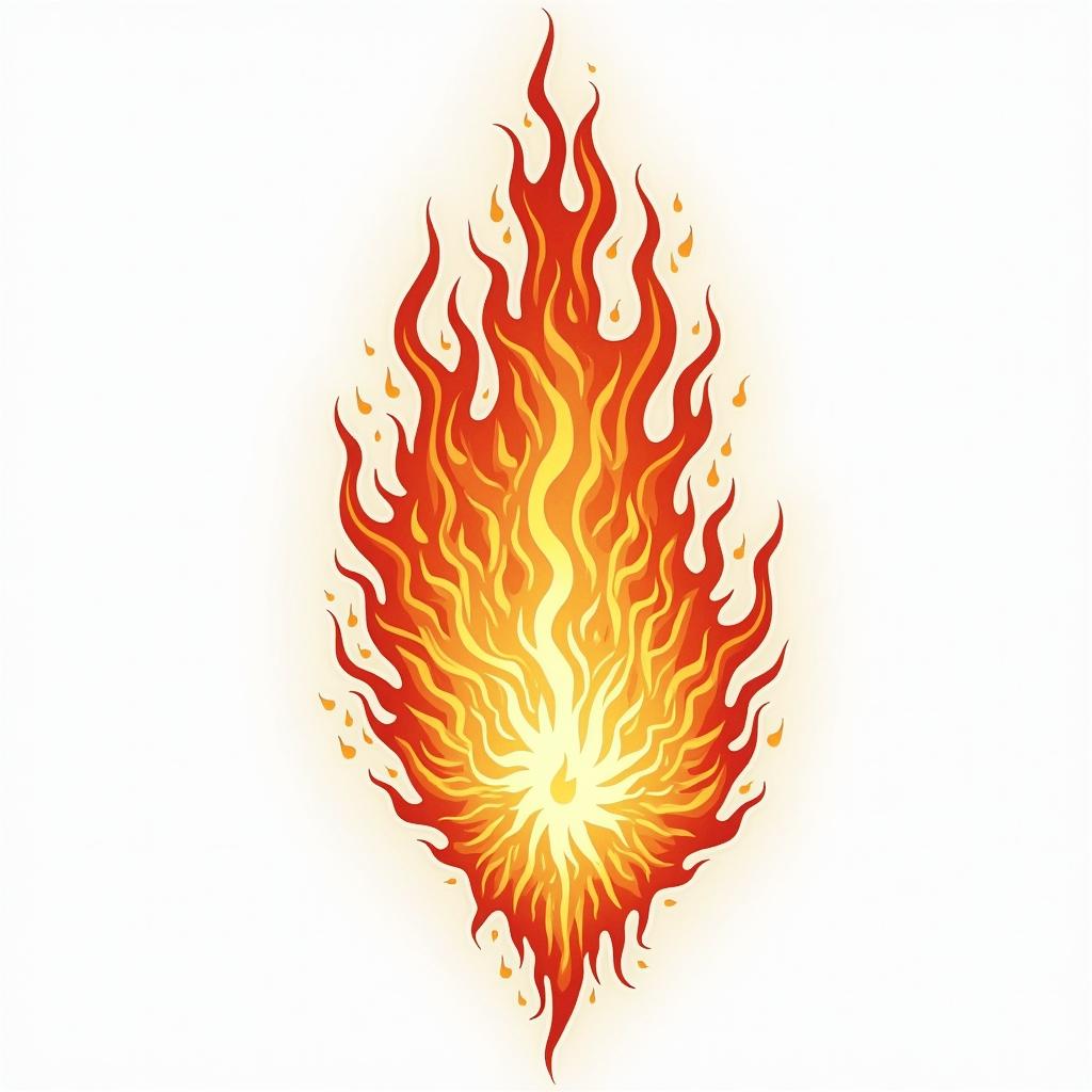 Fire flame 
outline backgroundin flame tattoo style showcasing fiery elements with dynamic flame patterns, glowing effect of flames, natural colors - Variation 4