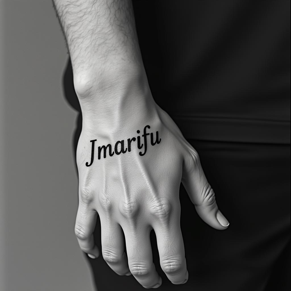 Monospace Text tattoo example 1