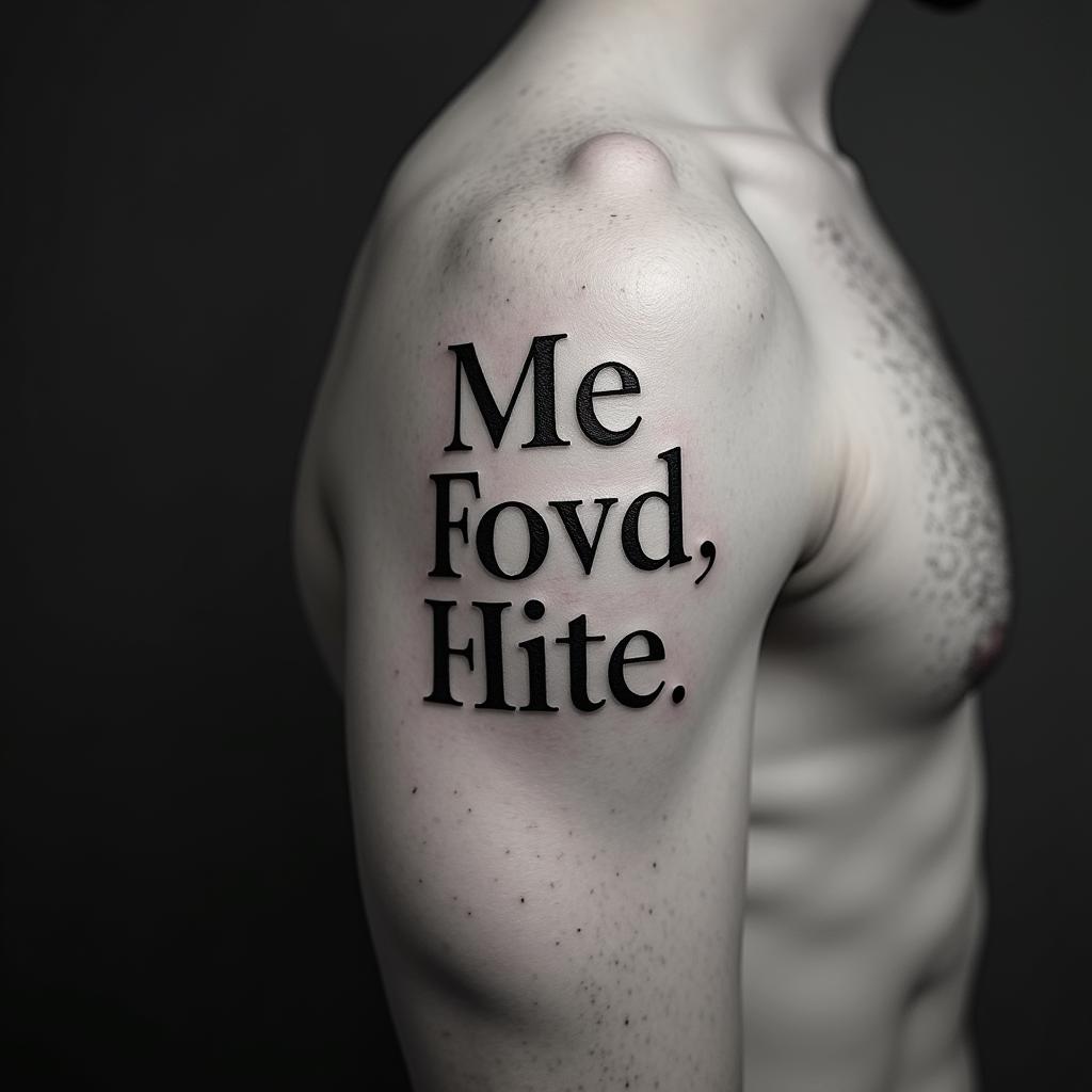 Monospace Text tattoo example 3