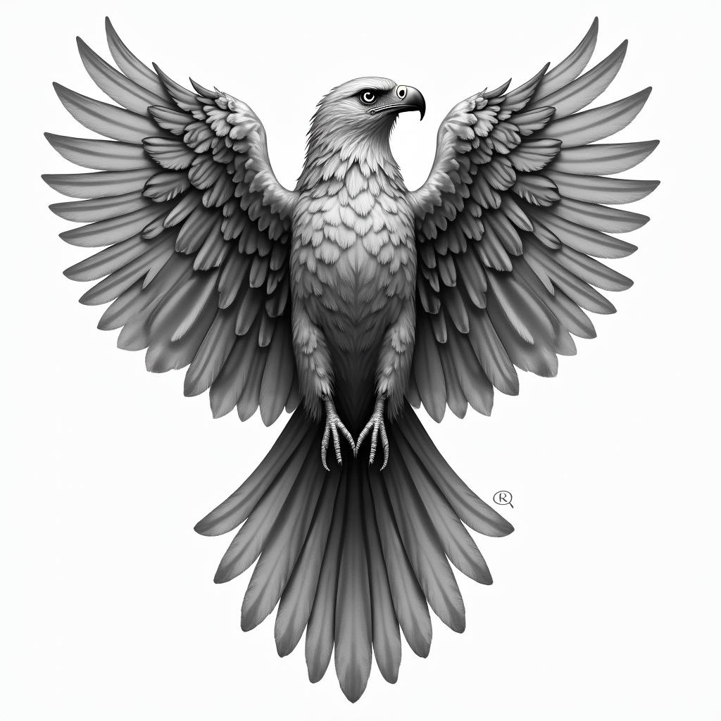 Flávio, virgin, Eaglein realism tattoo style, featuring a highly detailed, lifelike, capturing every detail, photorealistic, ultra realistic, intricate shading, smooth and sharp,   - Variation 3