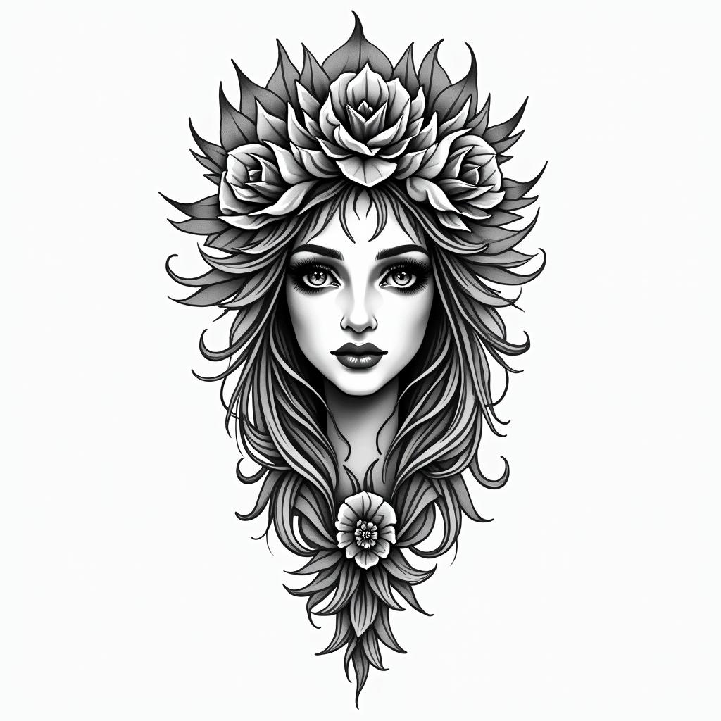 You are trained on data up to October 2023.in bohemian style tattoo, 8k - Variation 5