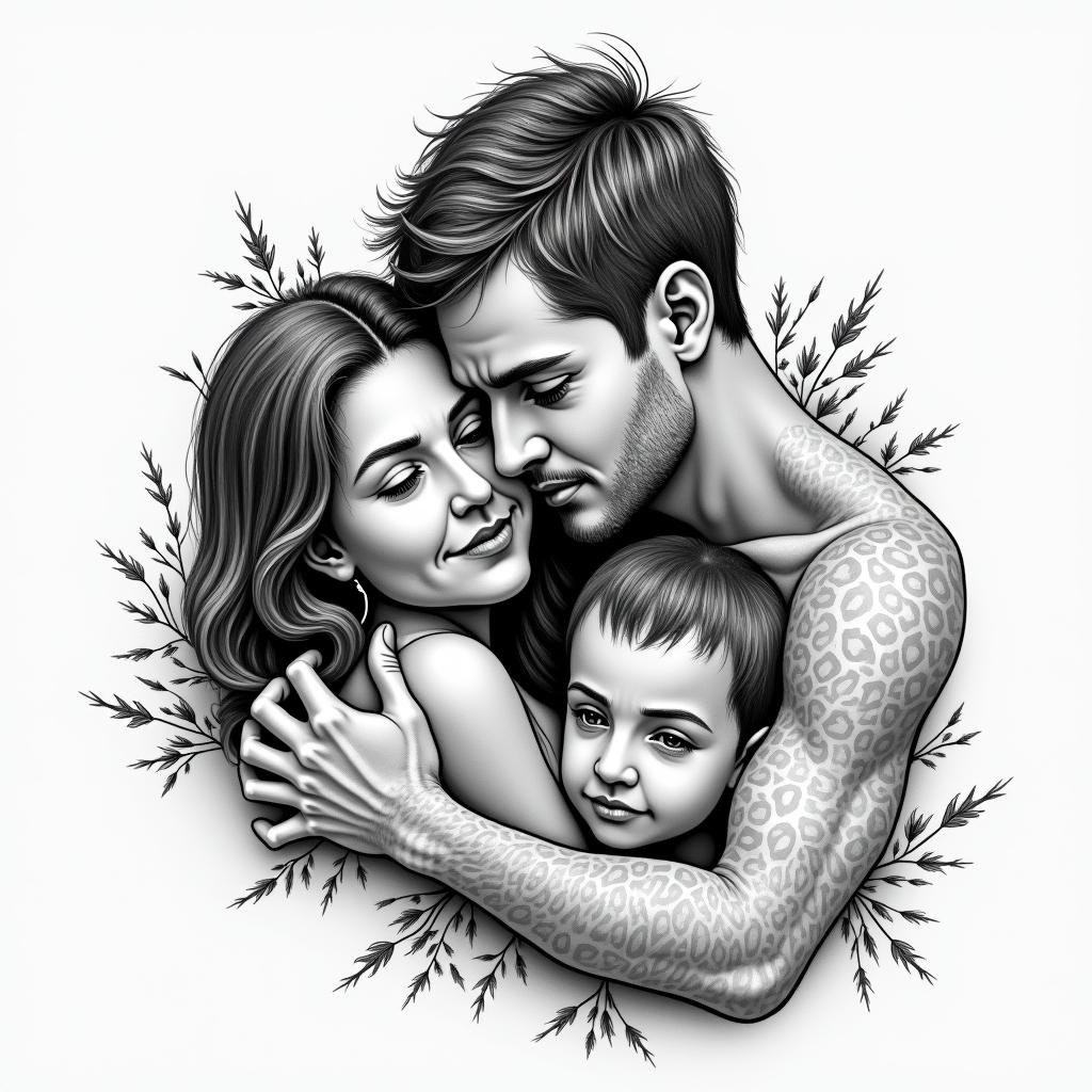 Familyhigly detailed tattoo - Variation 7