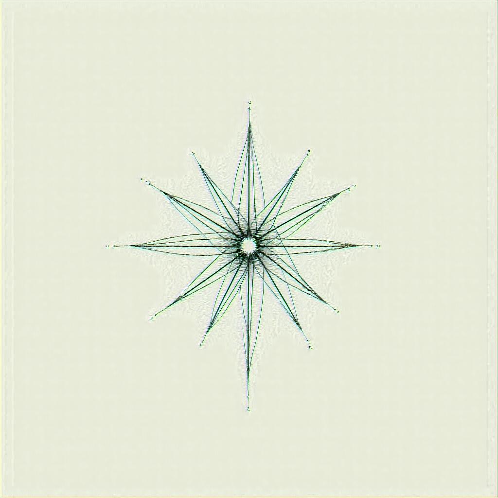 Small fine line star only using one line and a swirl in the middle. Very simplein minimalist style tattoo, featuring simple shapes and fine lines, with minimal shading and details, tiny triangles, creating a sense of balance and harmony - Variation 4