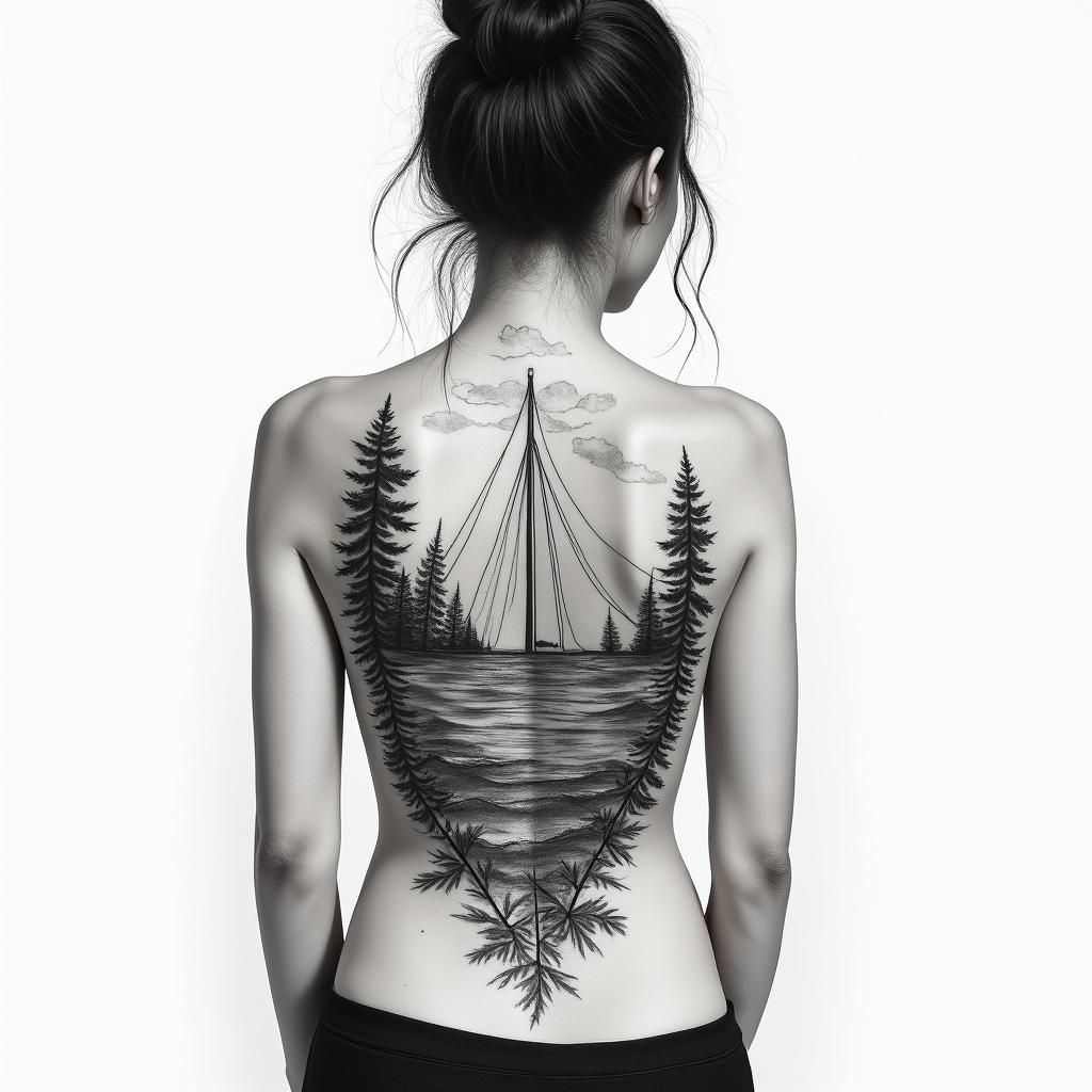Geometric tattoo design