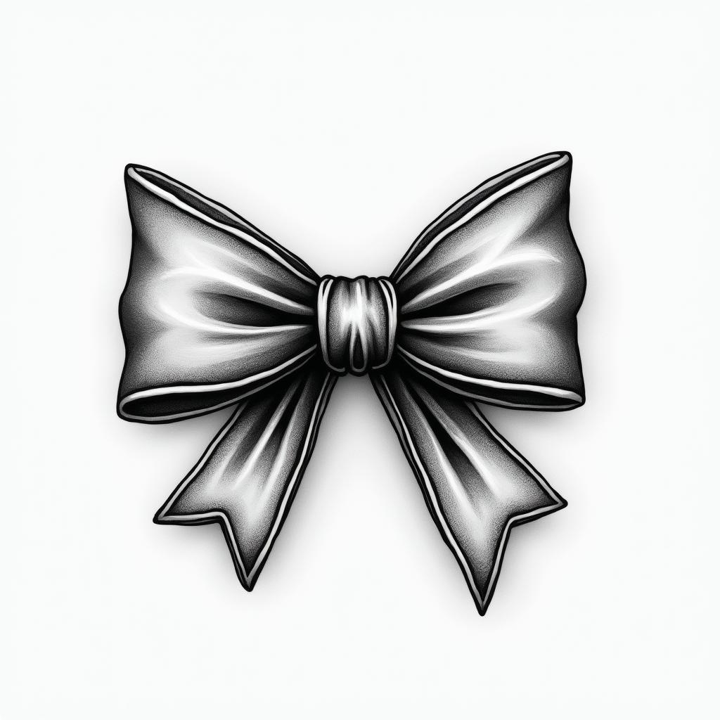bow tiehigly detailed tattoo - Variation 10