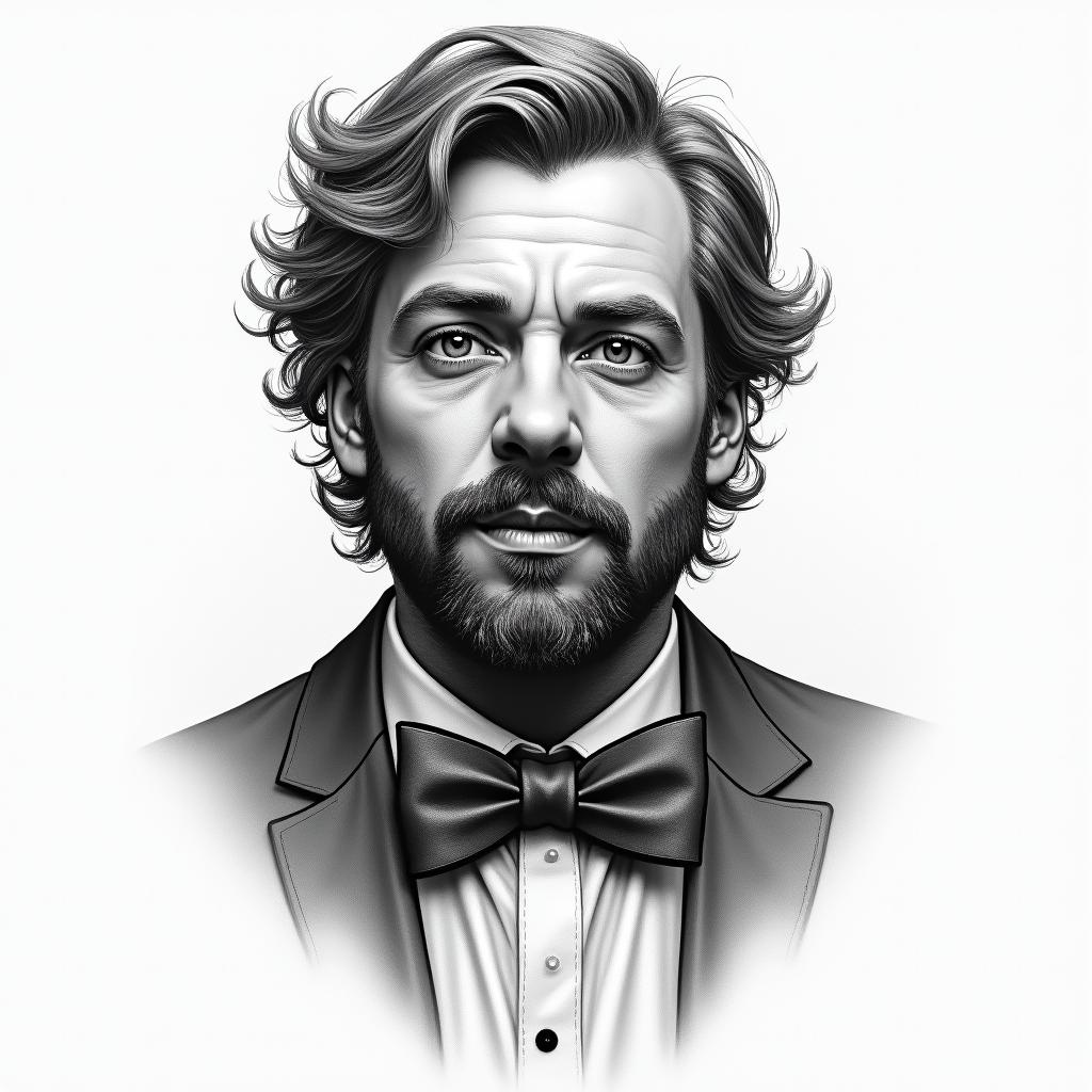 bow tiehigly detailed tattoo - Variation 3