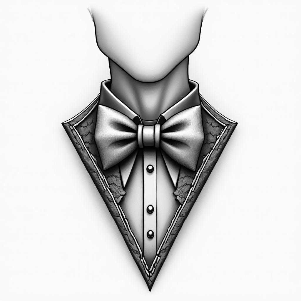 bow tiehigly detailed tattoo