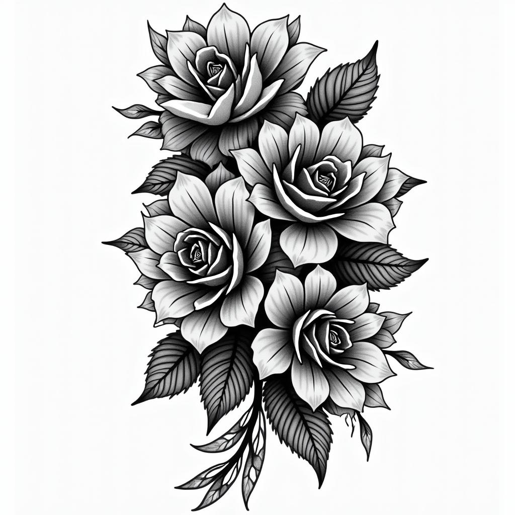 Esteban 14061999in authentic tattoo style, incorporating traditional modifications, bold black outlines, solid color fills, featuring classic authentic elements - Variation 3
