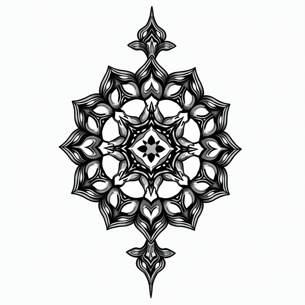 Letters a, e, c, v, h in a mandala.in bohemian style tattoo, 8k - Variation 8