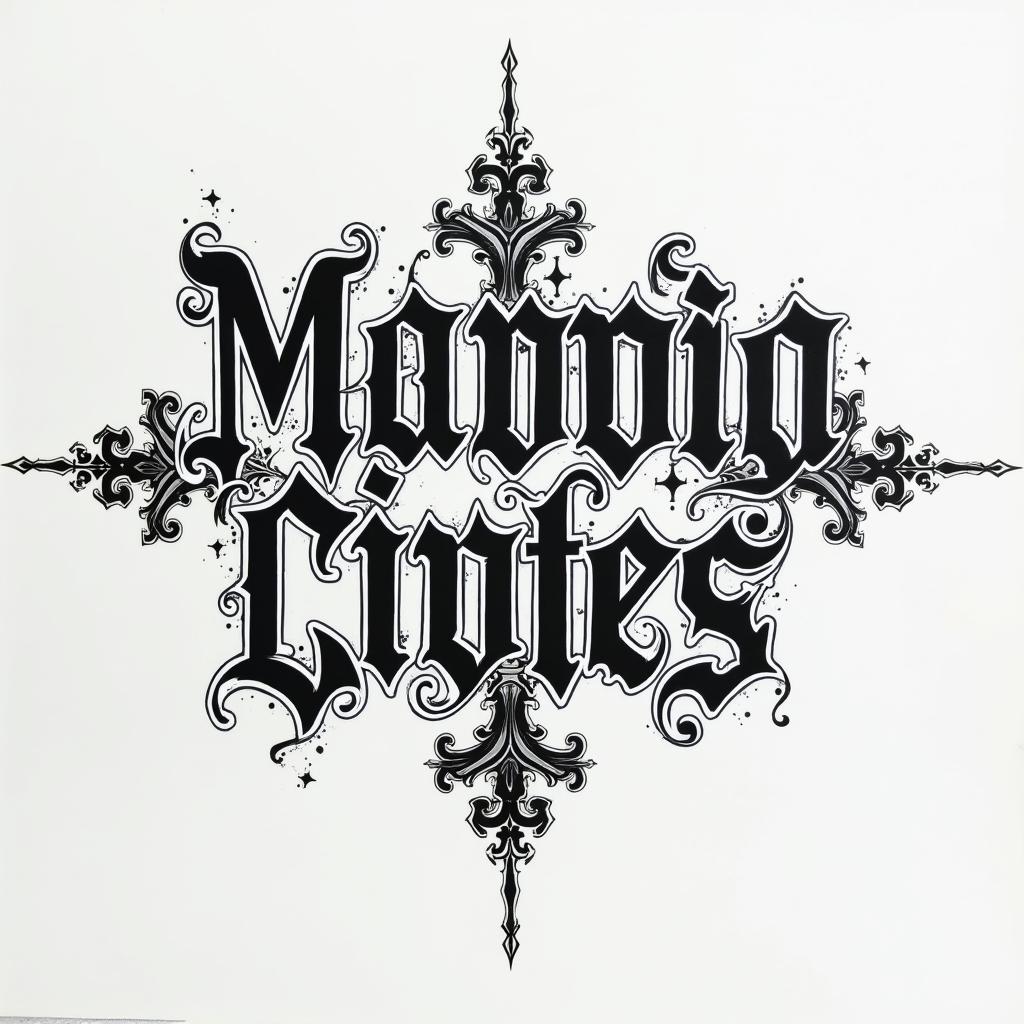 2007/03/24. Josmar Jesús Mendoza Lópeztext-based tattoo, gothic font ultra-realistic, perfectly placed, high-quality font design, photo-realistic shading, 8k, high quality, finely detailed typography