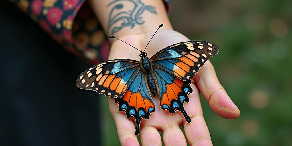 Butterfly with intricate wing patternshigly detailed tattoo - Variation 30