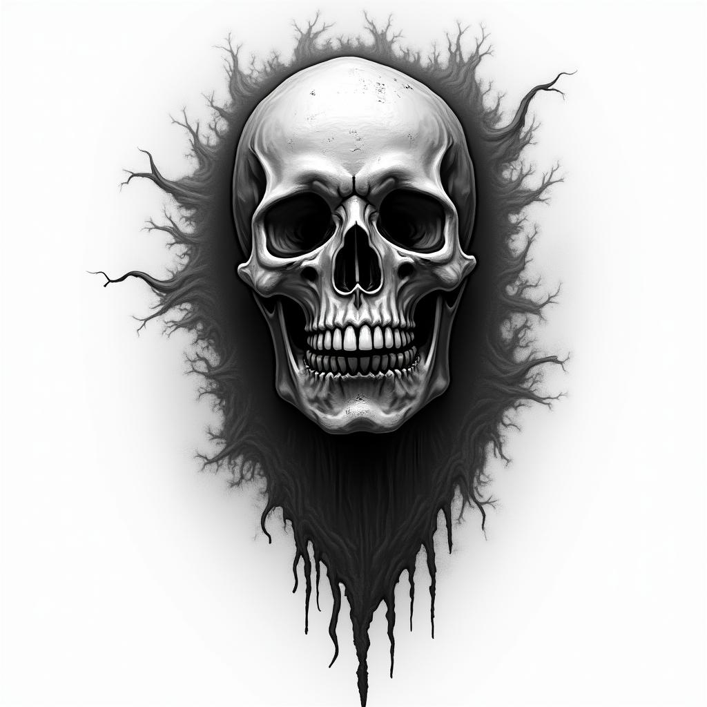 Manuel , harry potter in horror tattoo style, showcasing haunting and unsettling, dark and gritty textures with skulls, eerie faces, jgged designs, bold and intense shading