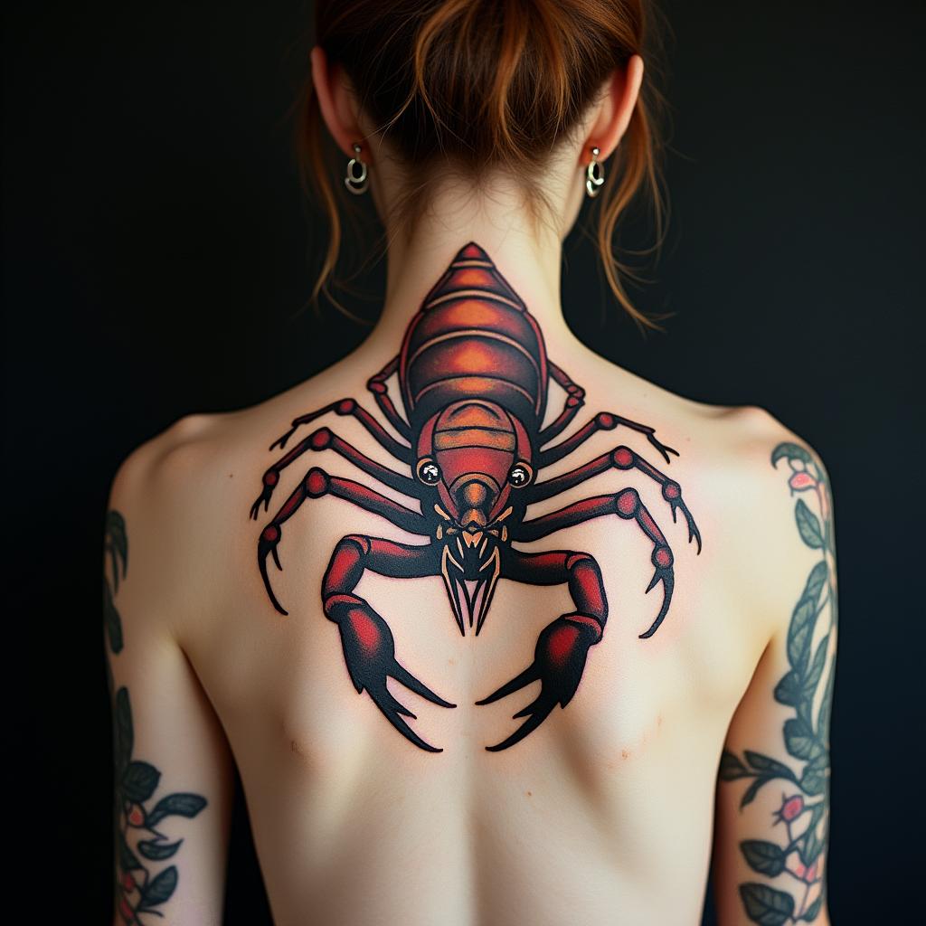 Scorpion with sharp, detailed clawshigly detailed tattoo - Variation 39