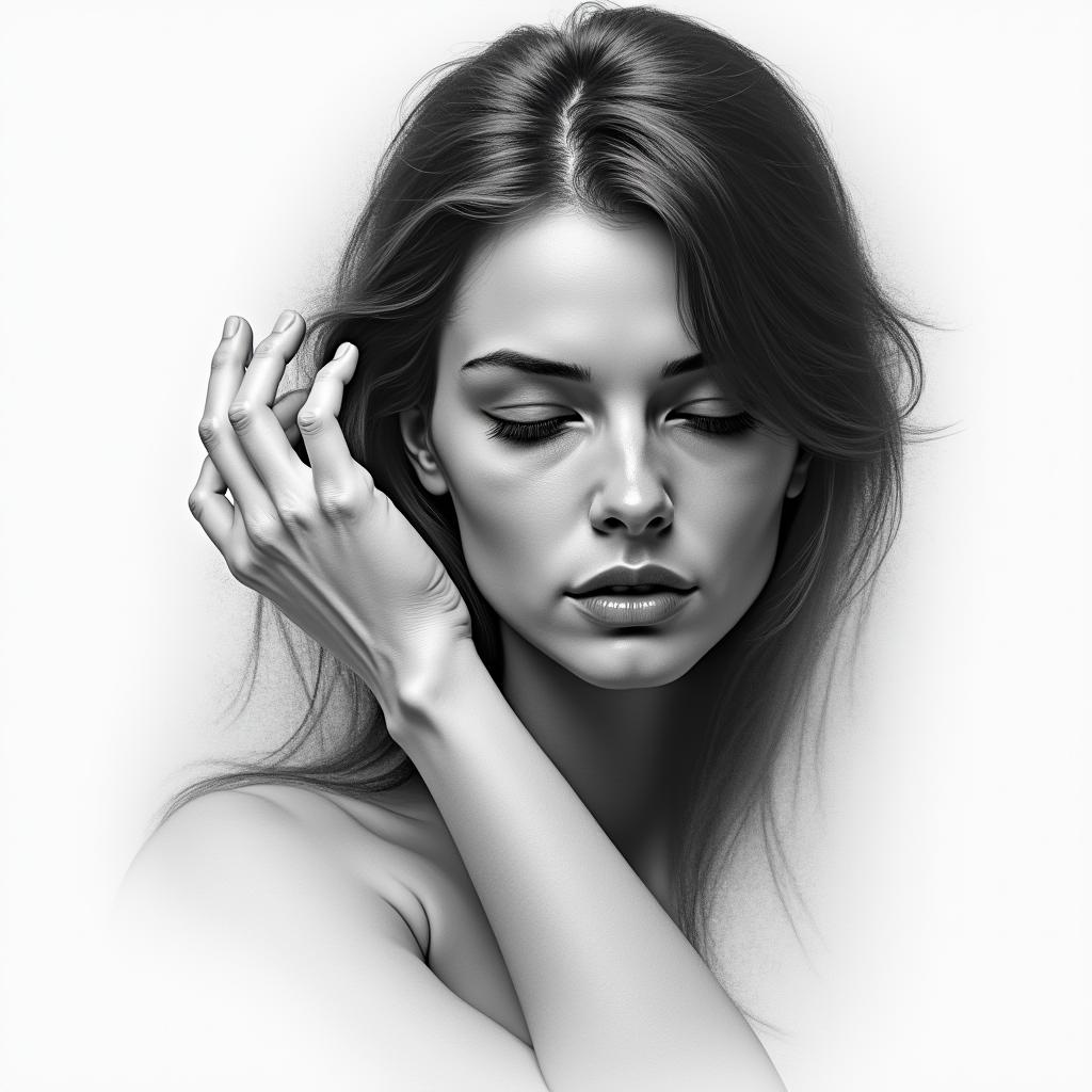 Fall from gracein realism tattoo style, featuring a highly detailed, lifelike, capturing every detail, photorealistic, ultra realistic, intricate shading, smooth and sharp, - Variation 2