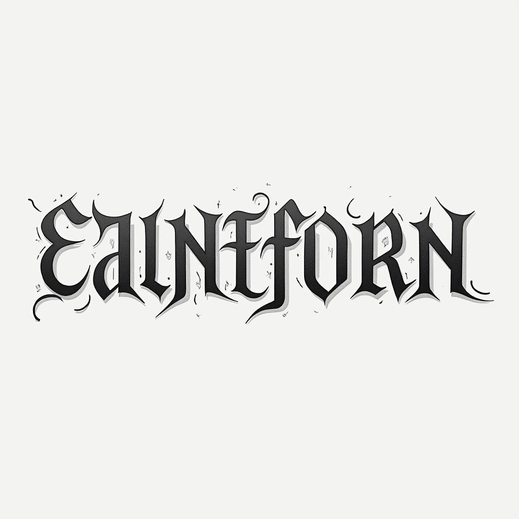 Clayton, Capricorn, Melbourneminimalist text-based tattoo, Monospace font ultra-realistic, perfectly placed, high-quality font design, photo-realistic shading, 8k, high quality, finely detailed typograph - Variation 3