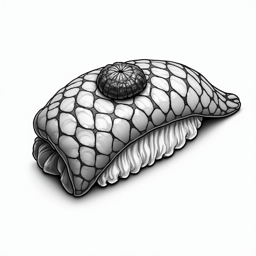 Sushi mignonin new school tattoo, pop culture, modern, detailed tattoo, illustrative - Variation 3