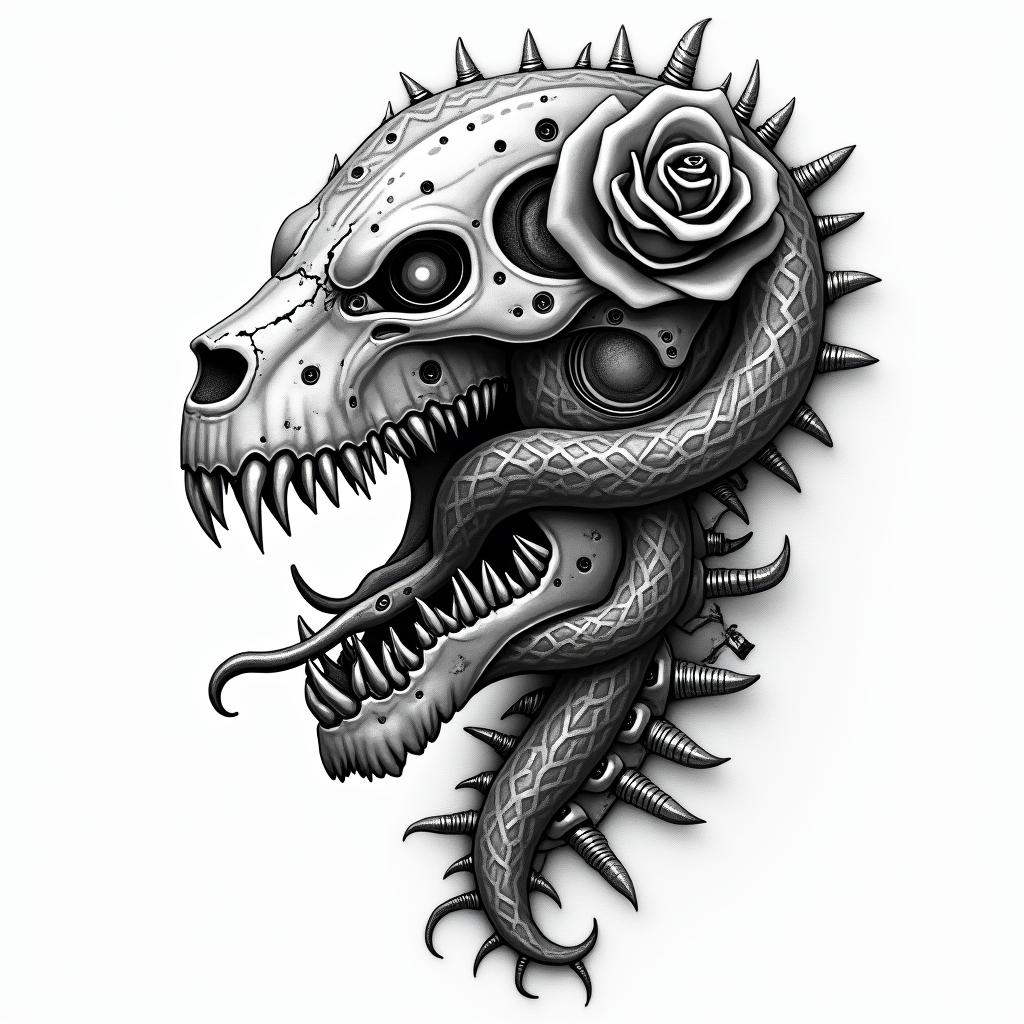 Bio-Mech tattoo example 2