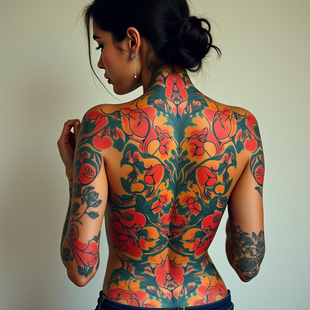 Woman, coffee, booksin pop art style tattoo, featuring bold and vibrant colors, exaggerated outlines, iconic imagery, inspired by comic books and speech bubbles, comic book characters, retro pop culture
