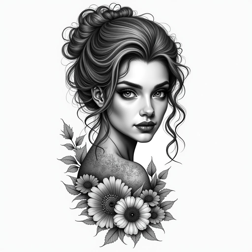 Johana Selene, Scorpio, doctor, November 22, 1987in bohemian style tattoo, 8k - Variation 4