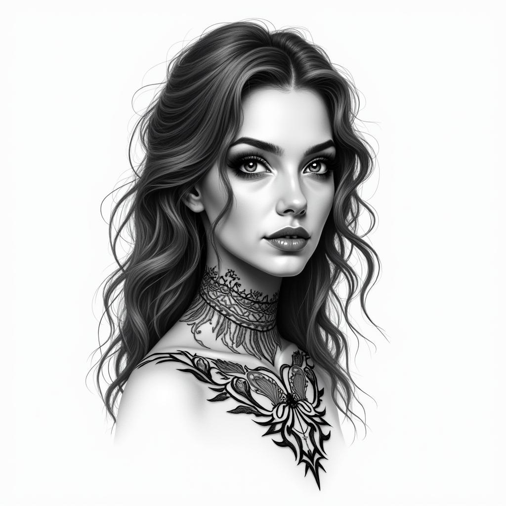 Johana Selene, Scorpio, doctor, November 22, 1987in bohemian style tattoo, 8k