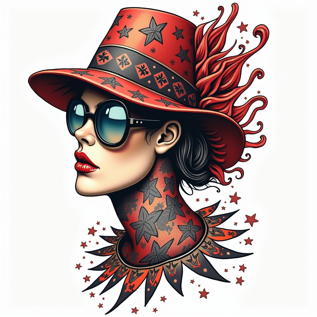 Favorite pop art tattooin pop art style tattoo, featuring bold and vibrant colors, exaggerated outlines, iconic imagery, inspired by comic books and speech bubbles, comic book characters, retro pop culture