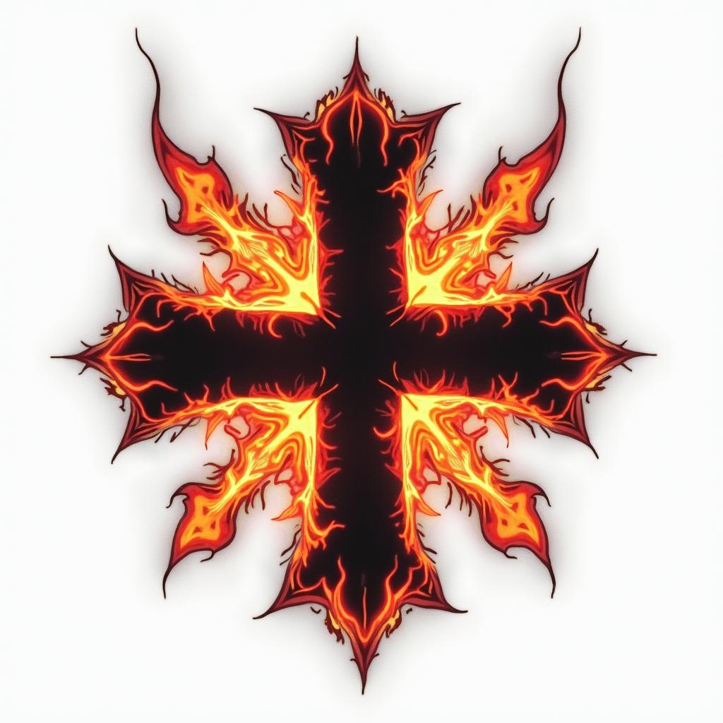 Emergency medical servicesin flame tattoo style showcasing fiery elements with dynamic flame patterns, glowing effect of flames, natural colors - Variation 3