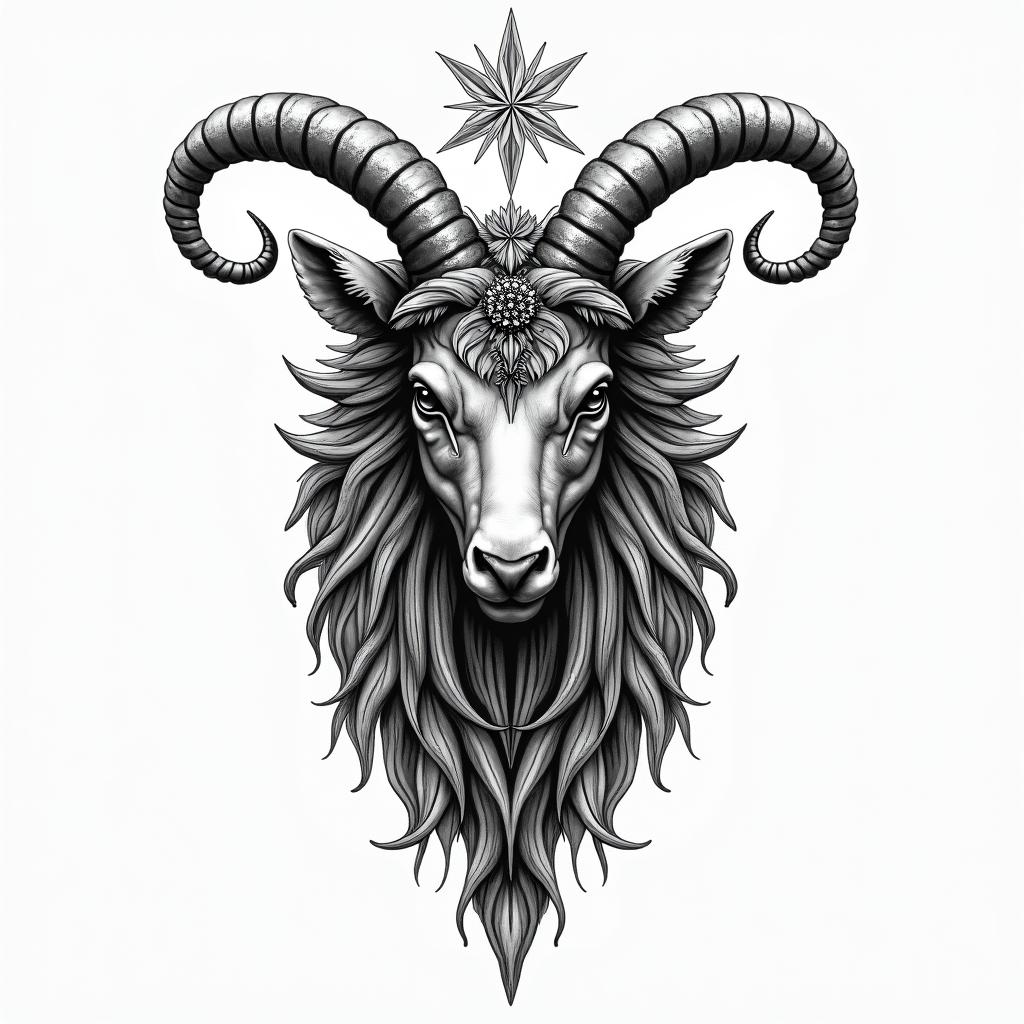 Union of Taurus with Scorpioin bohemian style tattoo, 8k - Variation 3