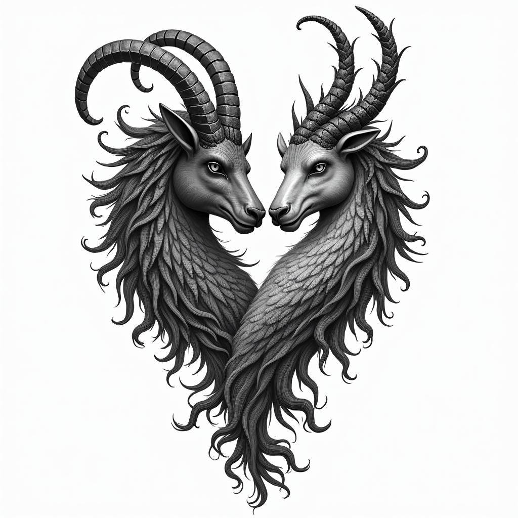 Union of Taurus with Scorpioin bohemian style tattoo, 8k - Variation 4
