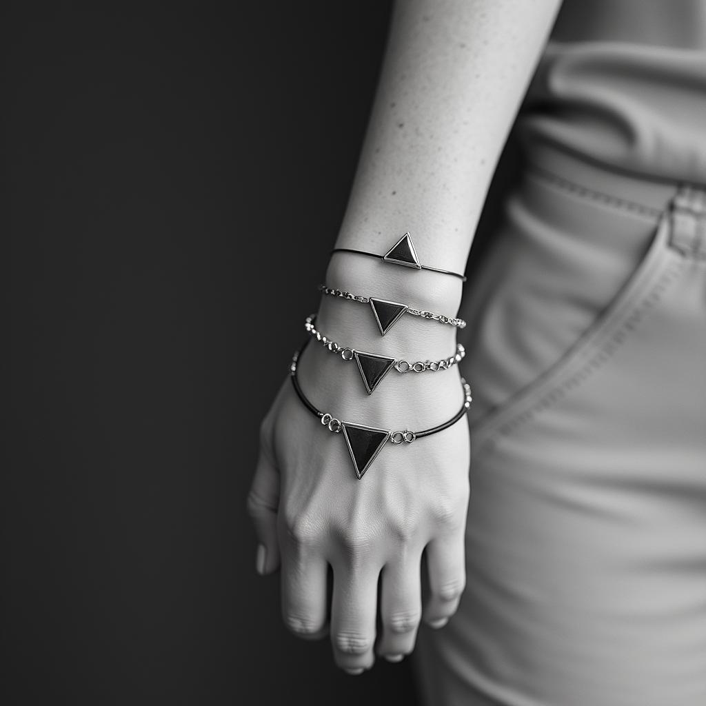 Make 3 bracelets with names
Nate Jobe Kade Thea Grace Ted William Josie Elsie Winnie Estherin minimalist style tattoo, featuring simple shapes and fine lines, with minimal shading and details, tiny triangles, creating a sense of balance and harmony