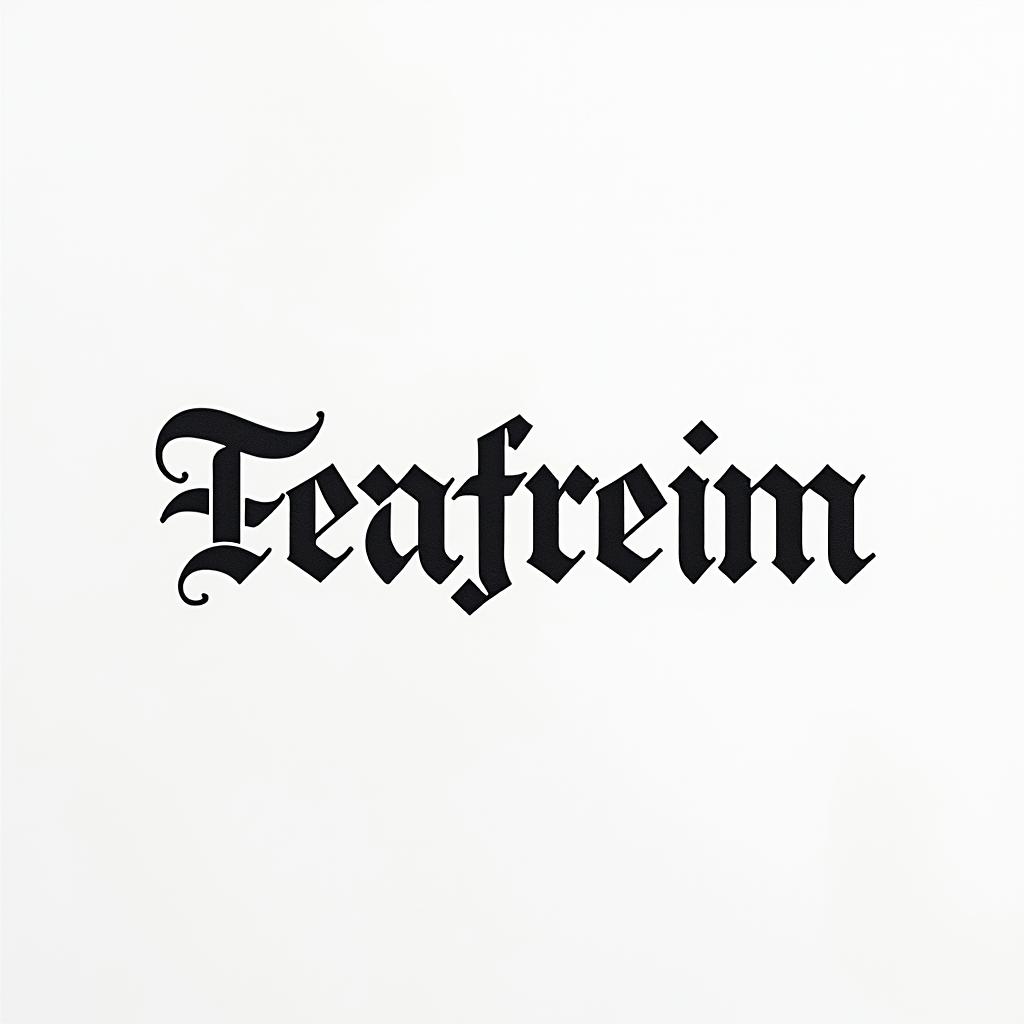 Fabienminimalist text-based tattoo, Monospace font ultra-realistic, perfectly placed, high-quality font design, photo-realistic shading, 8k, high quality, finely detailed typograph