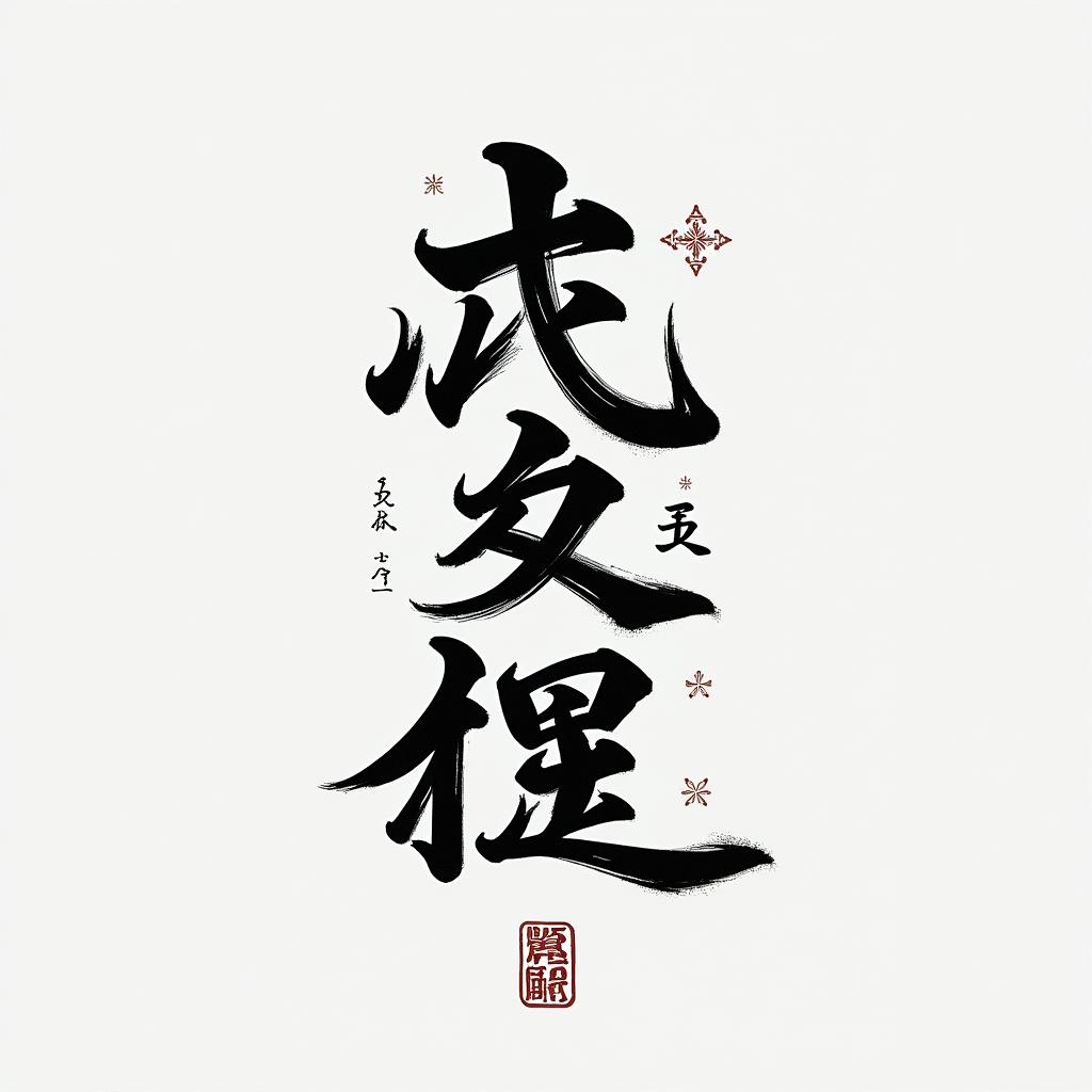 Scaletext-based tattoo, japanese font ultra-realistic, perfectly placed, high-quality font design, photo-realistic shading, 8k, high quality, finely detailed typograph - Variation 3