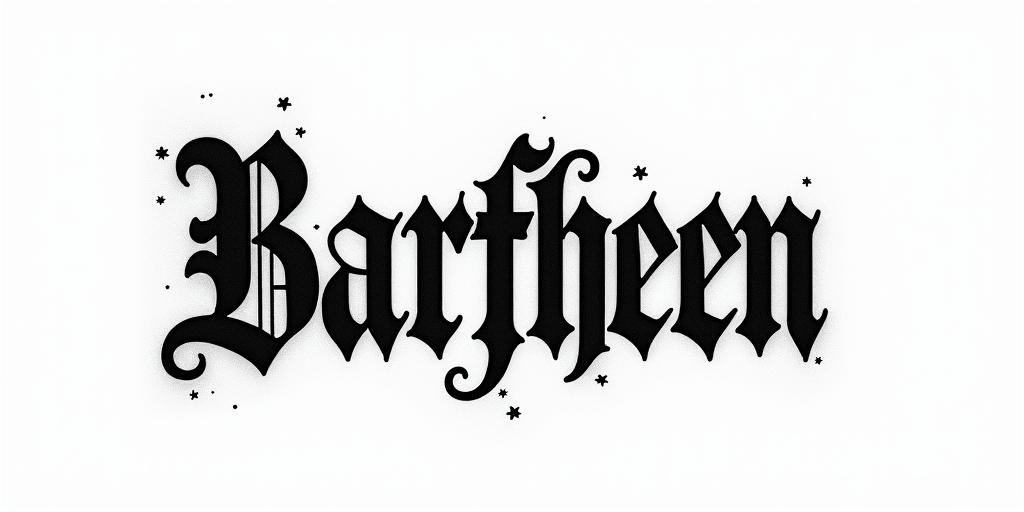 Brandhofentext-based tattoo, gothic font ultra-realistic, perfectly placed, high-quality font design, photo-realistic shading, 8k, high quality, finely detailed typography - Variation 5