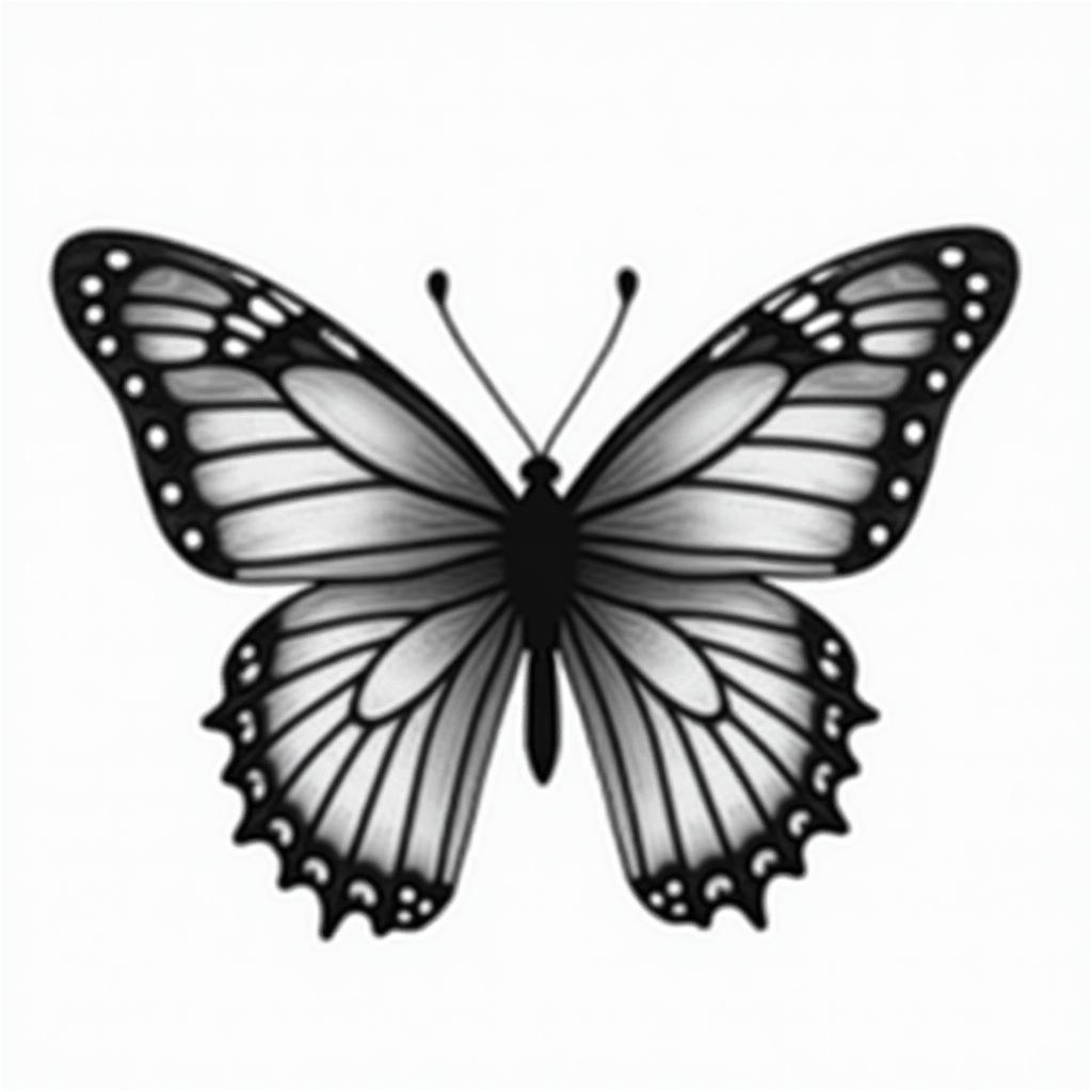 Butterfly with intricate wing patternsin japanese style tattoo, detailed tattoo, traditional japanese culture tattoo, mythology, 8k