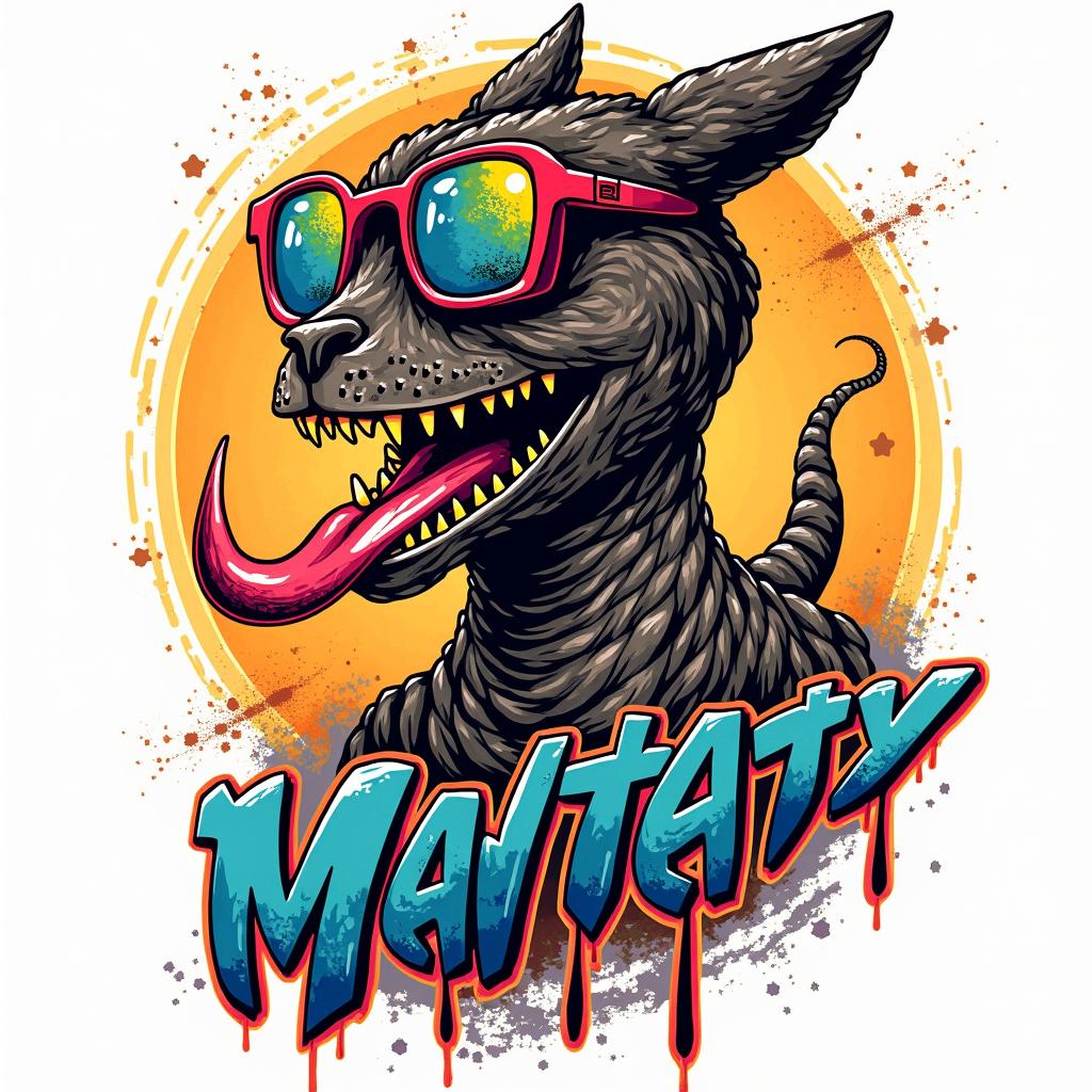 Mamba Mentalityin pop art style tattoo, featuring bold and vibrant colors, exaggerated outlines, iconic imagery, inspired by comic books and speech bubbles, comic book characters, retro pop culture