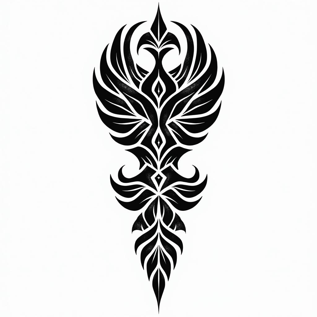 I'm a virgo, quiet and decent, wanted to show her likes and desires to everyone but, too shy to do that.in tribal tattoo style, featuring bold and black geometric shapes, curved lines, intertwine and flow seamlessly, creating a powerful and symbolic design, polynesian and maori styles