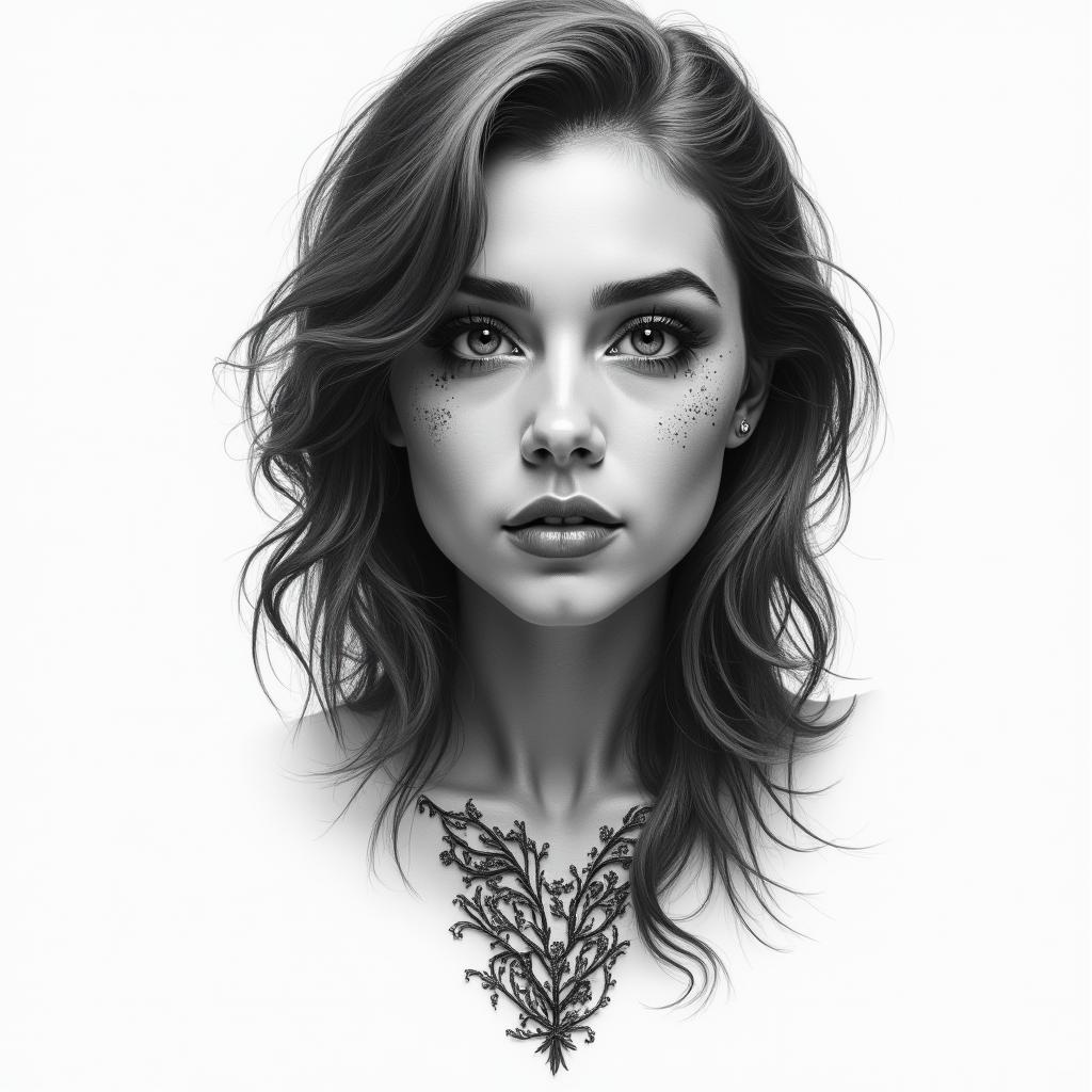 You are trained on data up to October 2023.in portrait tattoo style, featuring a highly realistic and detailed depiction - Variation 5