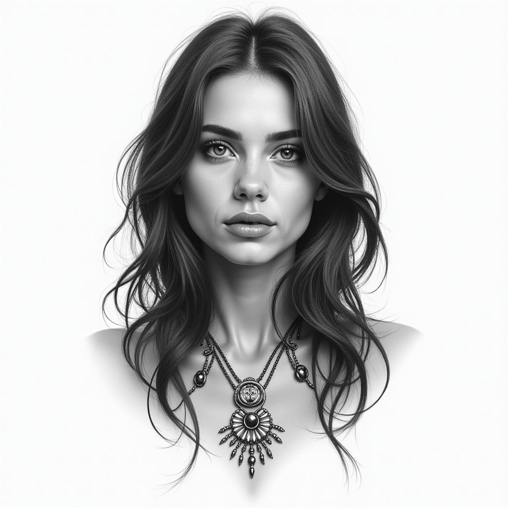 You are trained on data up to October 2023.in portrait tattoo style, featuring a highly realistic and detailed depiction - Variation 6