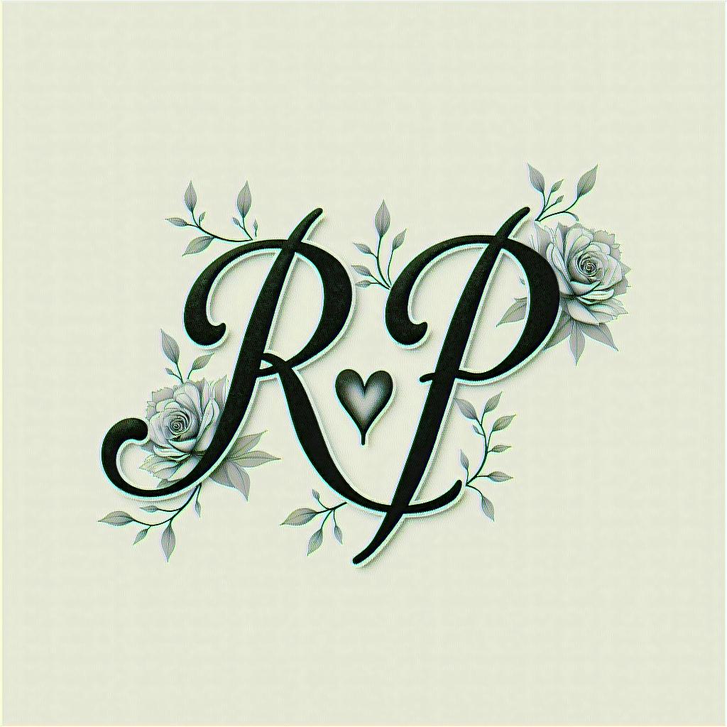 R.I.P Jordan Pack with the date 02/15/23in elegant cursive calligraphy style 2d tattoo, decorate with roses, featuring a smooth and flowing handwritten script with slightly thickened strokes for a luxurious and bold appearance, heart symbol between names, sleek and glossy black text with shadowing, minimalist matte white background, clean and sharp edges, illuminated with soft lighting, romantic, 8k, high-quality textures with refined typography - Variation 5