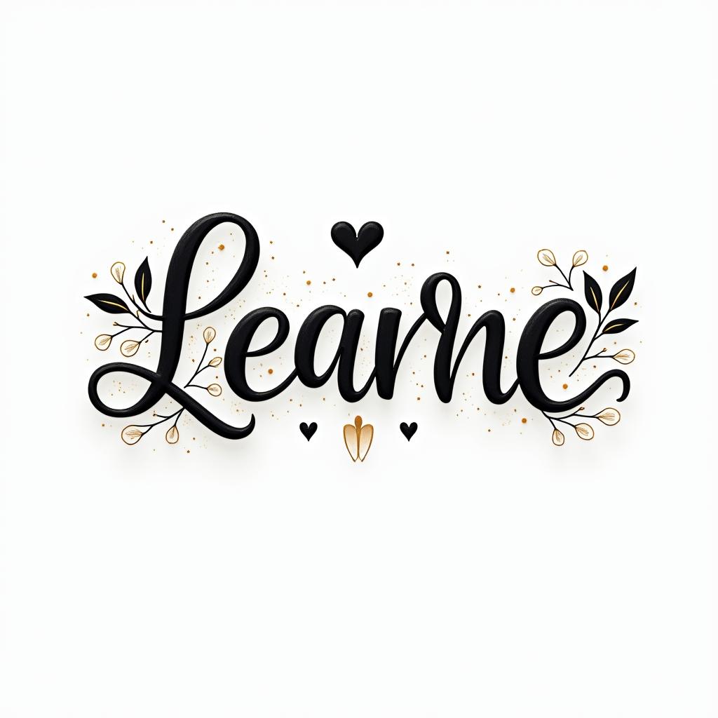 Simplein elegant cursive calligraphy style 2d tattoo, decorate with roses, featuring a smooth and flowing handwritten script with slightly thickened strokes for a luxurious and bold appearance, heart symbol between names, sleek and glossy black text with shadowing, minimalist matte white background, clean and sharp edges, illuminated with soft lighting, romantic, 8k, high-quality textures with refined typography - Variation 2