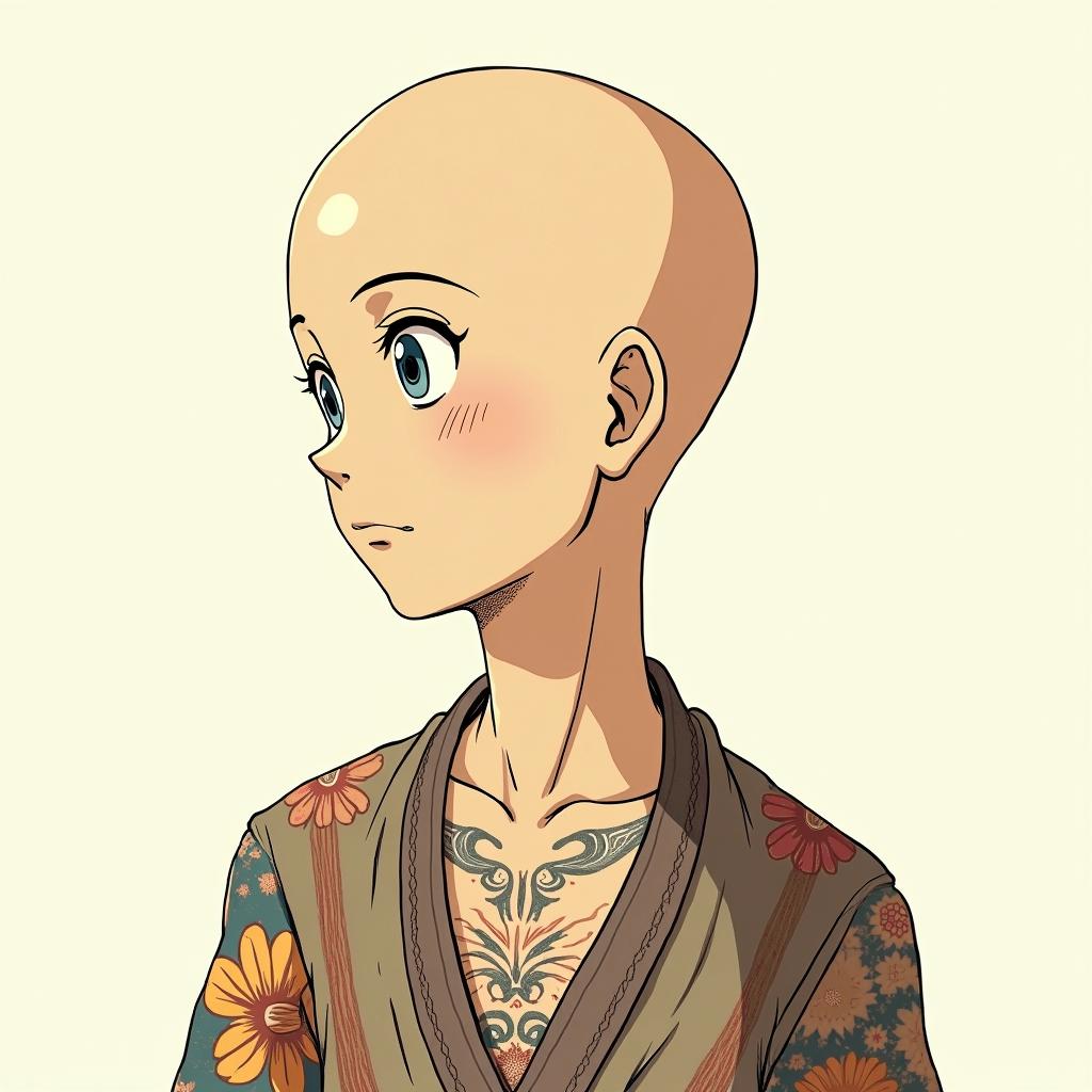 Dragon Ball Z, One Piece, Naruto, and Solo Leveling all together.Ghibli, Studio Ghibli aesthetic, hand-drawn anime style, retro nostalgic atmosphere, retro soft pastel color palette with earthy tones, retro Japanese cinematic shot, yellow tint effect, bald character, smooth surface, anime shadow 90's anime style