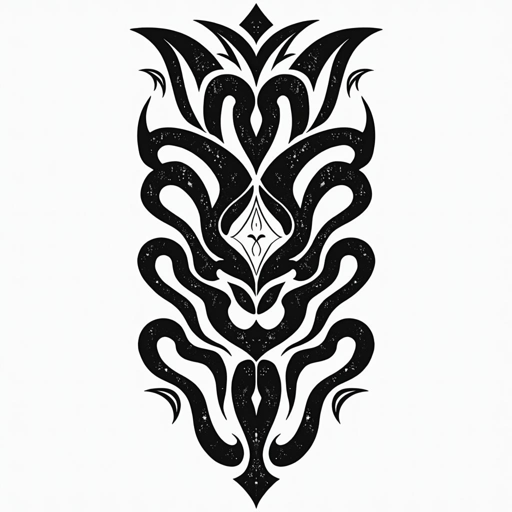 Teo, cancer, love, childin tribal tattoo style, featuring bold and black geometric shapes, curved lines, intertwine and flow seamlessly, creating a powerful and symbolic design, polynesian and maori styles