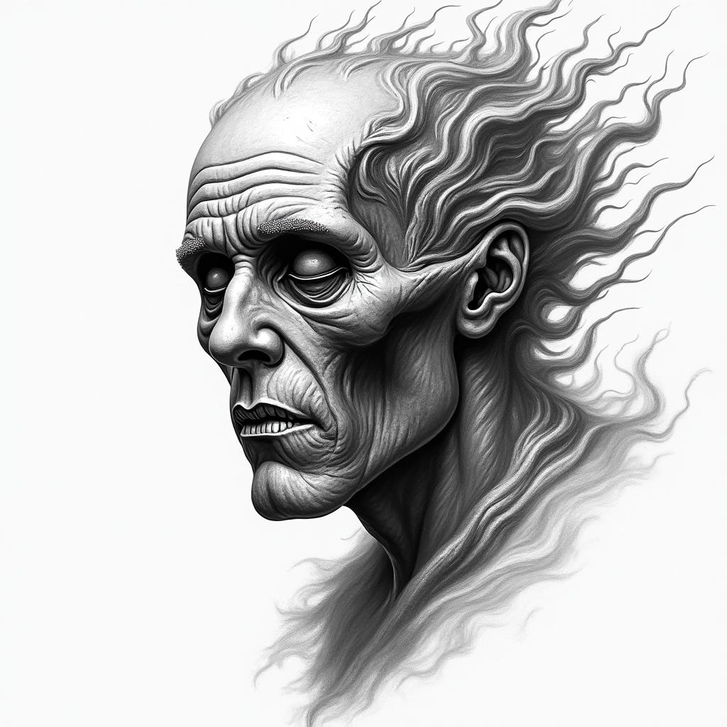 The biblical account of the apocalypse, the book of revelation in picture form.in realism tattoo style, featuring a highly detailed, lifelike, capturing every detail, photorealistic, ultra realistic, intricate shading, smooth and sharp, - Variation 2