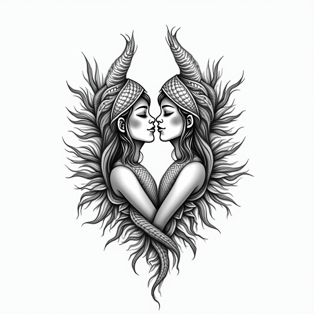 small friendship tattooin bohemian style tattoo, 8k