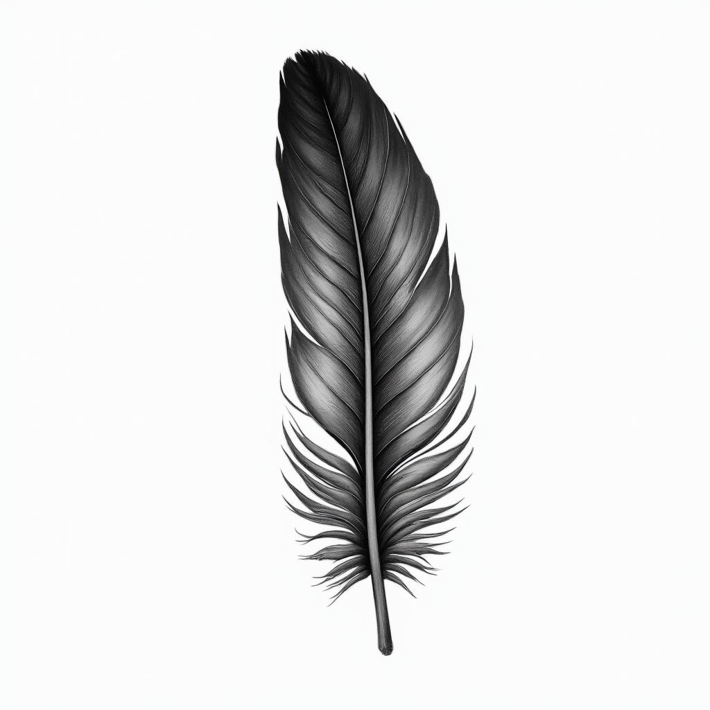 Wither featherin realism tattoo style, featuring a highly detailed, lifelike, capturing every detail, photorealistic, ultra realistic, intricate shading, smooth and sharp, - Variation 3