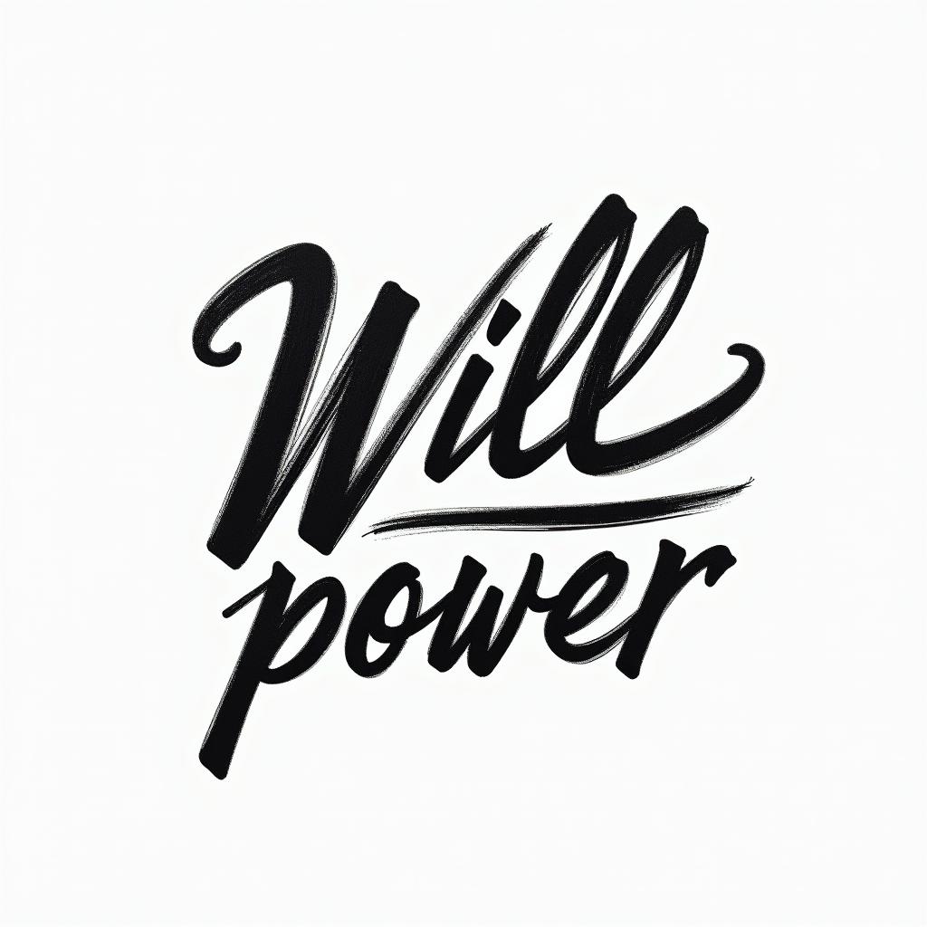 Willpowertext-based tattoo, japanese font ultra-realistic, perfectly placed, high-quality font design, photo-realistic shading, 8k, high quality, finely detailed typograph - Variation 2
